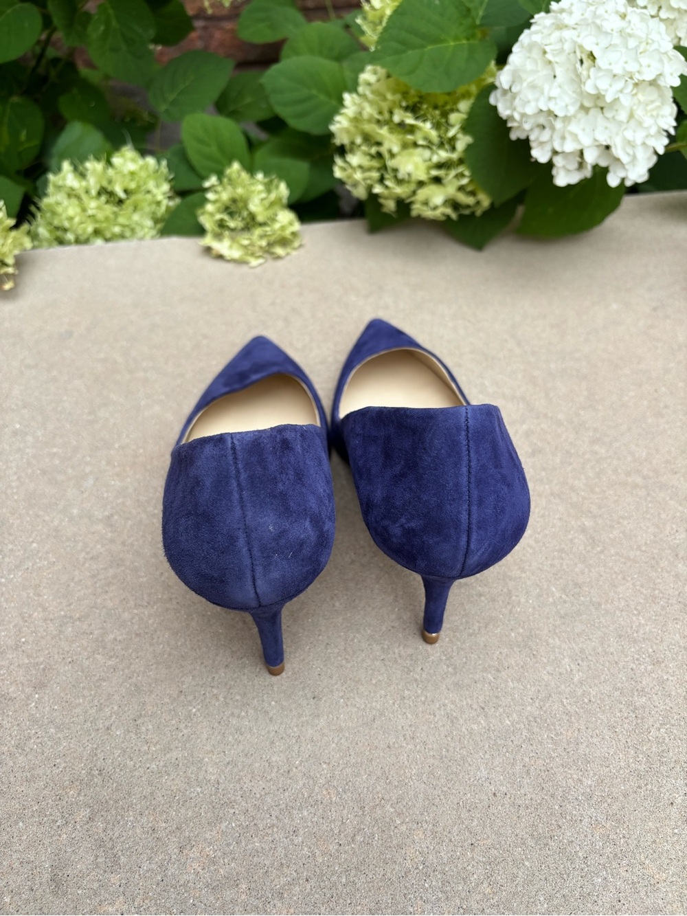 Zara Navy Suede Pointed-Toe Pumps - Picture 5 of 5